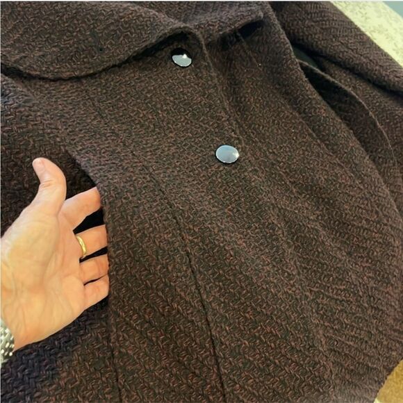 INC | INTERNATIONAL CONCEPTS | burgundy tweed jacket S - Picture 7 of 11